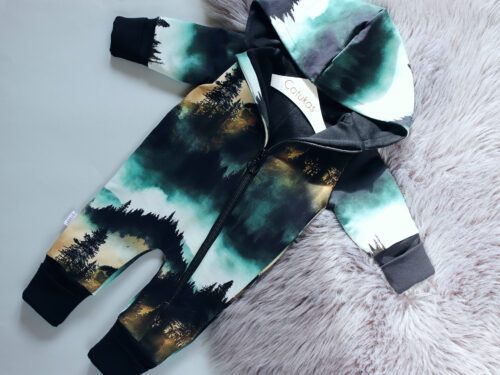 Öise metsamustriga jumpsuit