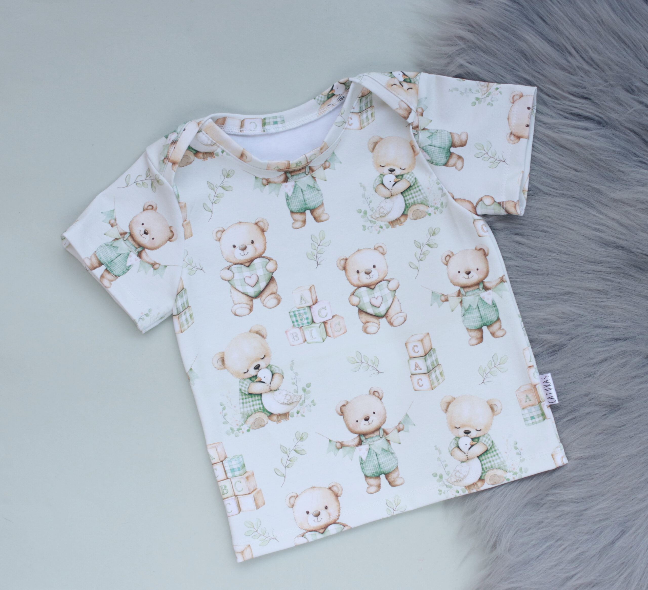 Heleroheline karukestega T-särk - kangavalik