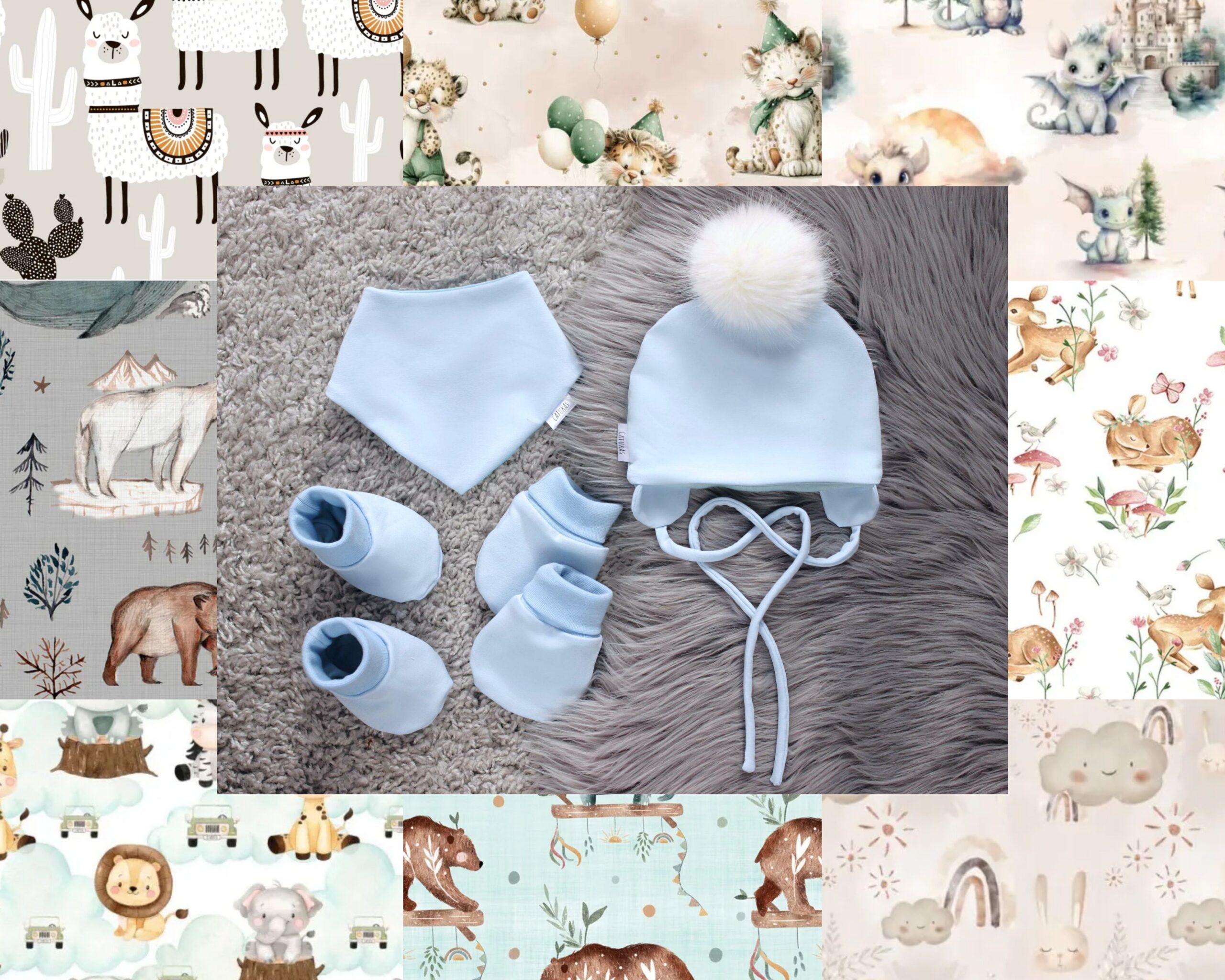 Müts, sall, kindad ja beebipapud (LAI KANGAVALIK)